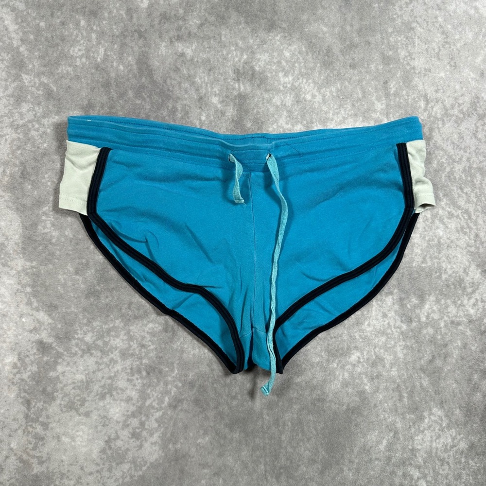 Surf Style South Beach Miami Dolphin Booty Shorts Teal Blue Women Medium Retro